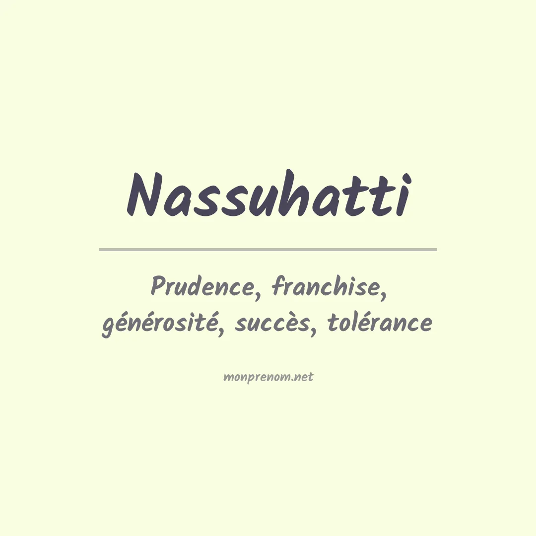 Prénom Nassuhatti