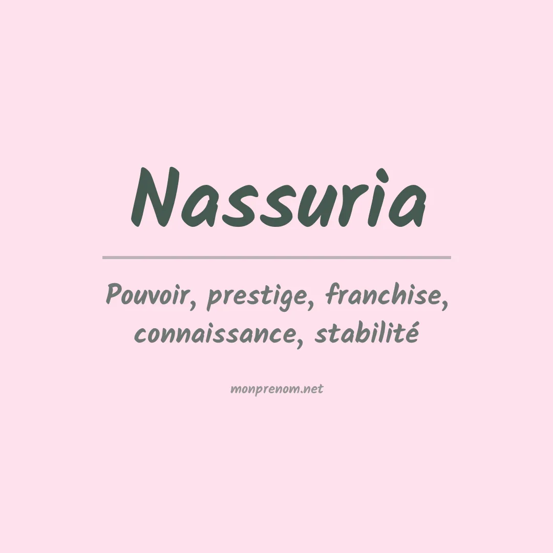 Signification du prénom Nassuria