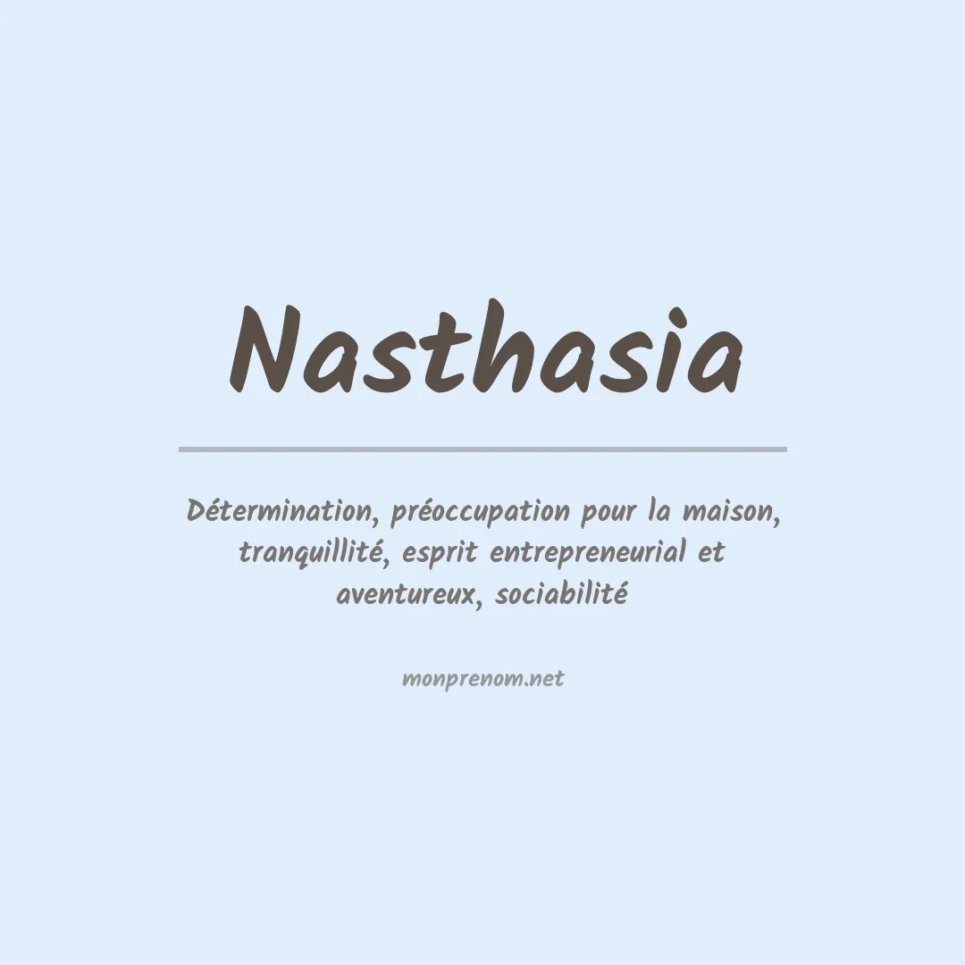 Prénom Nasthasia
