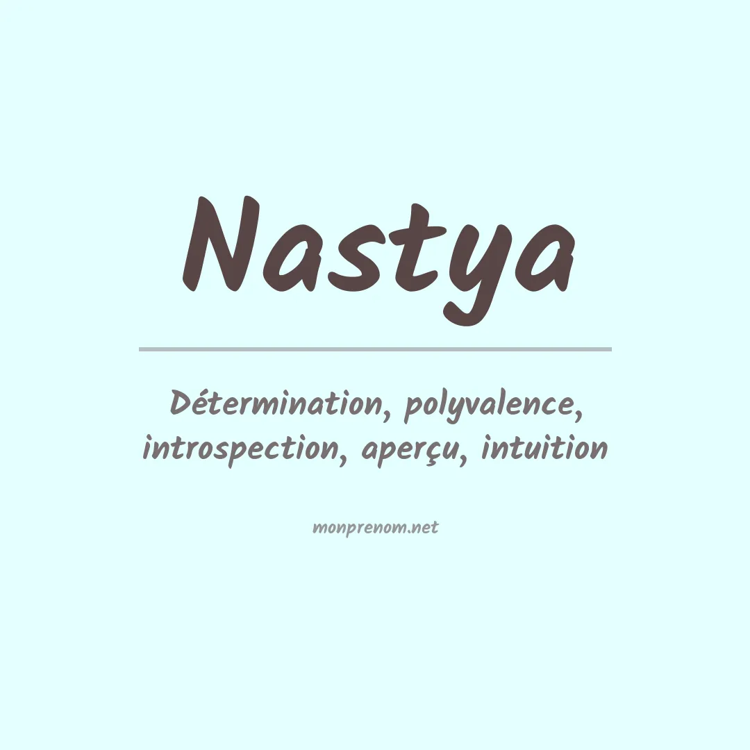 Signification du prénom Nastya