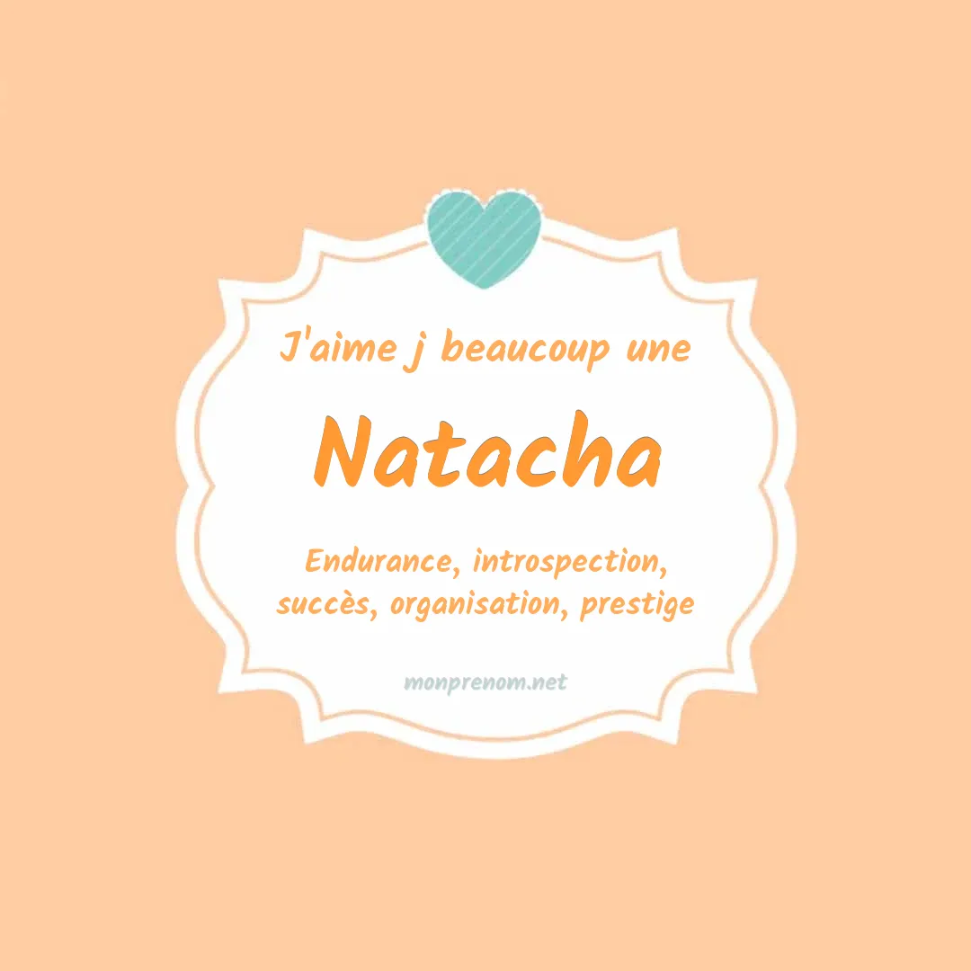 J'aime beaucoup Natacha