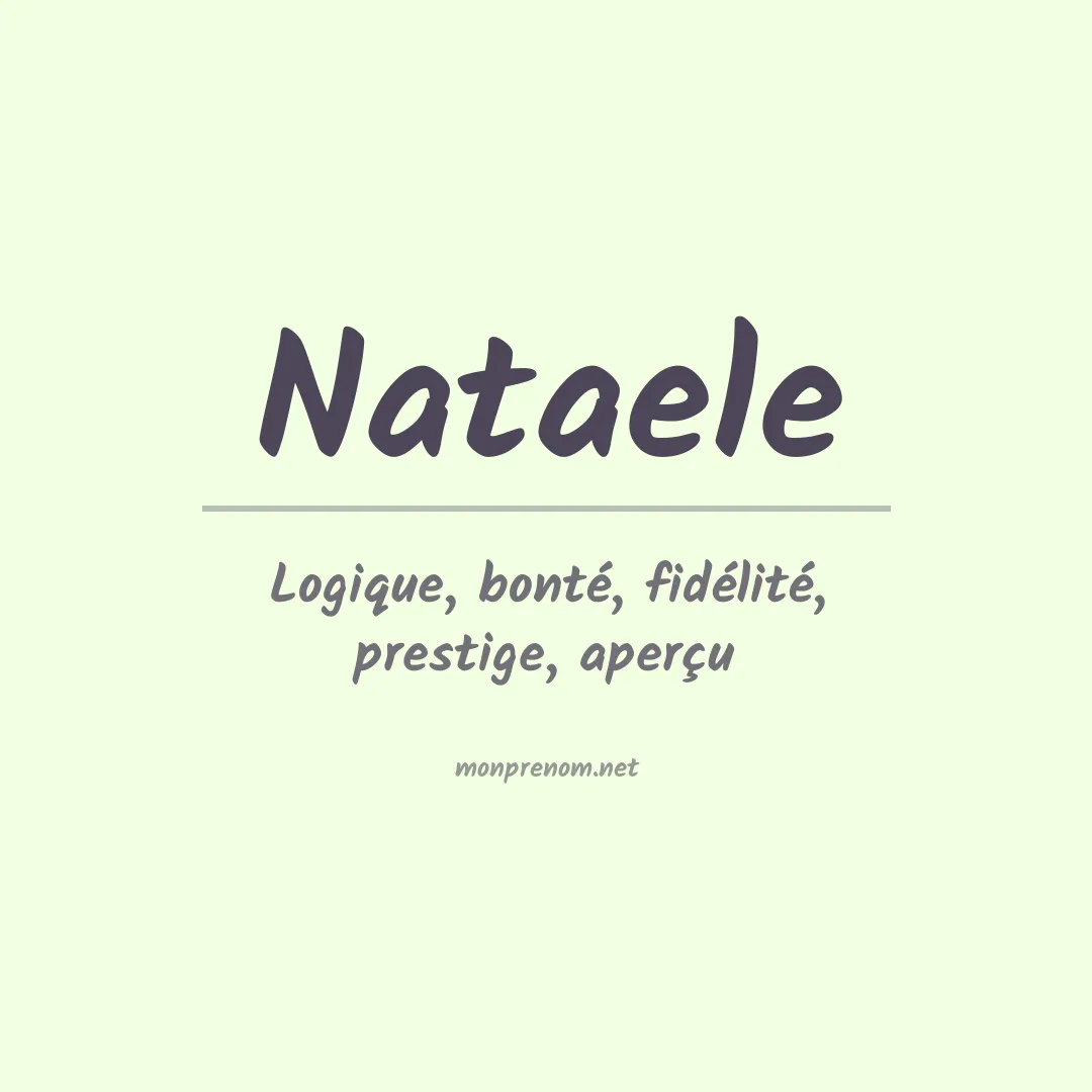 Prénom Nataele