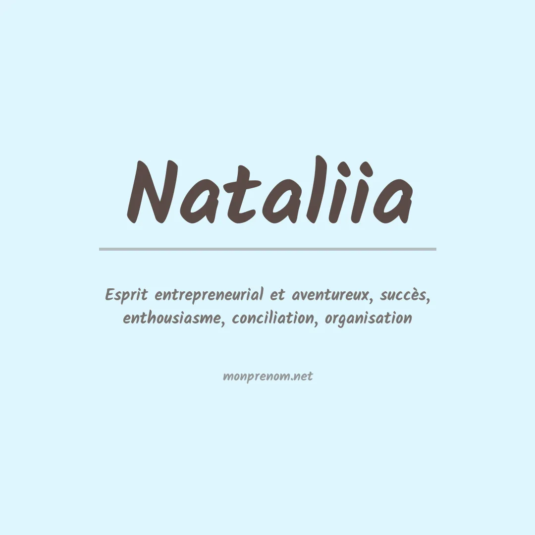 Signification du prénom Nataliia