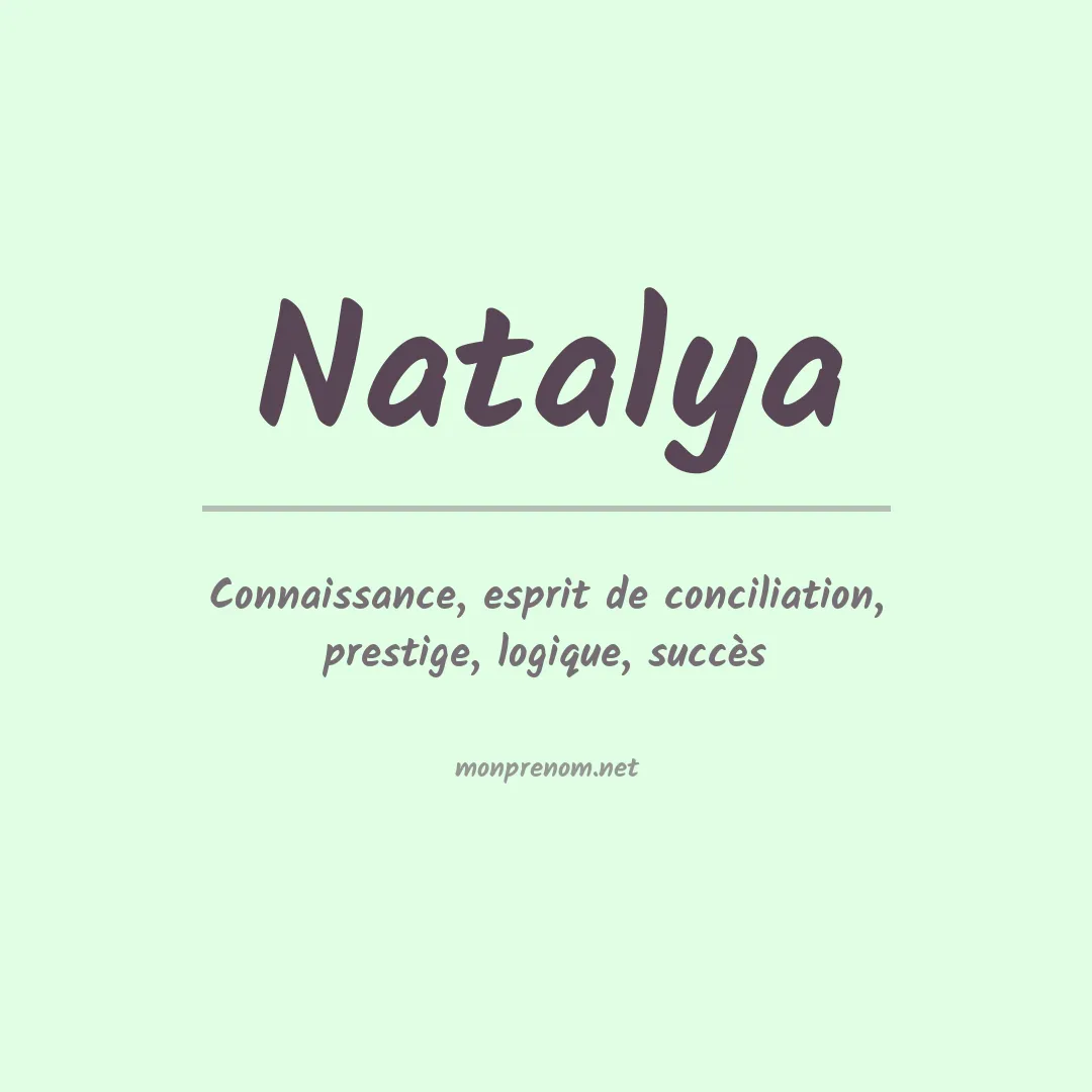 Signification du prénom Natalya