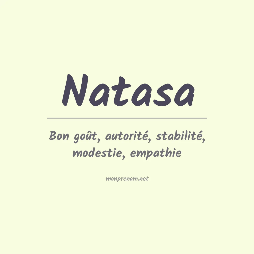 Signification du prénom Natasa