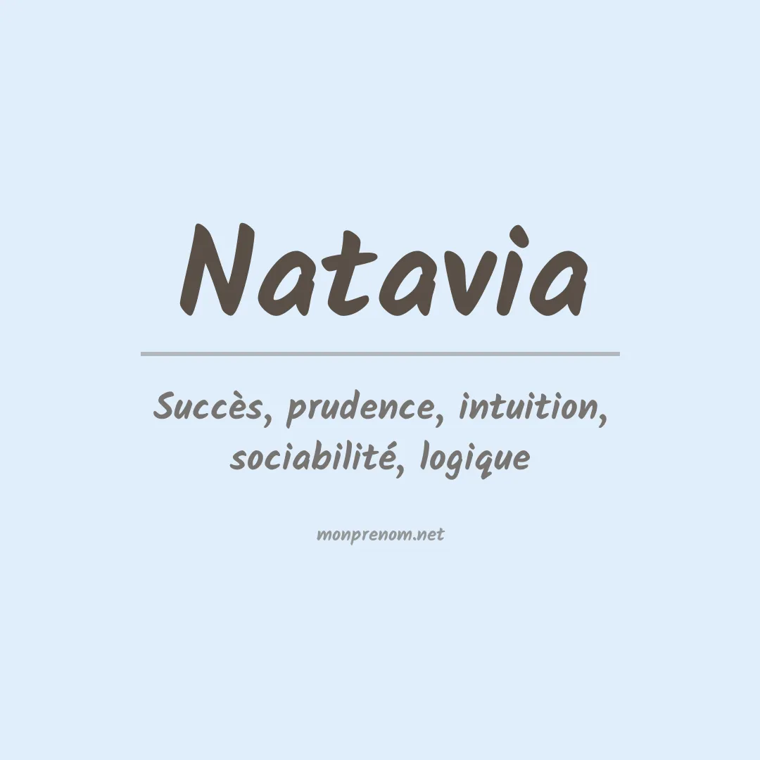 Signification du prénom Natavia