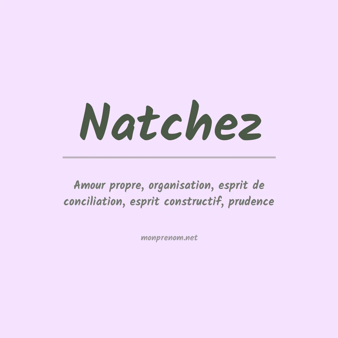 Signification du prénom Natchez