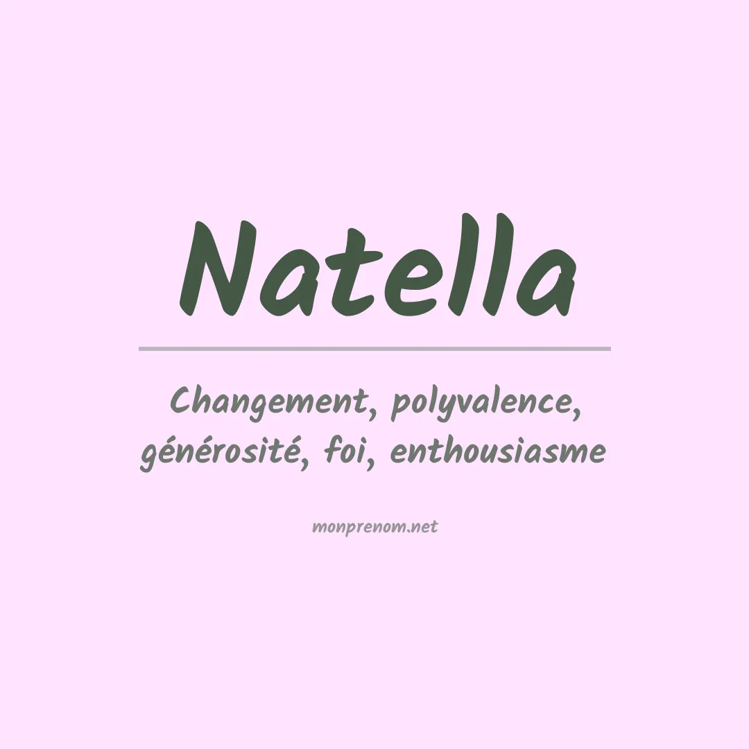 Signification du prénom Natella