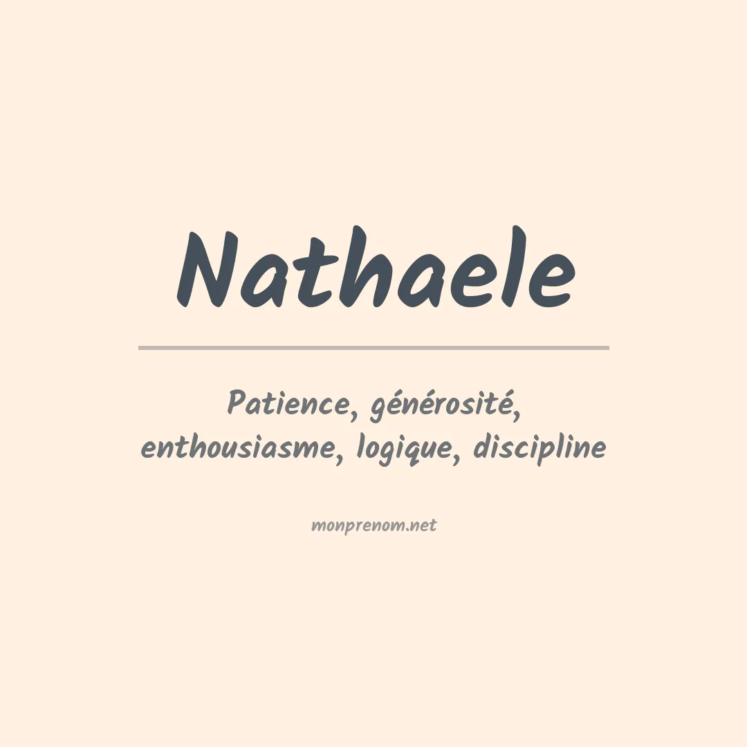 Signification du prénom Nathaele