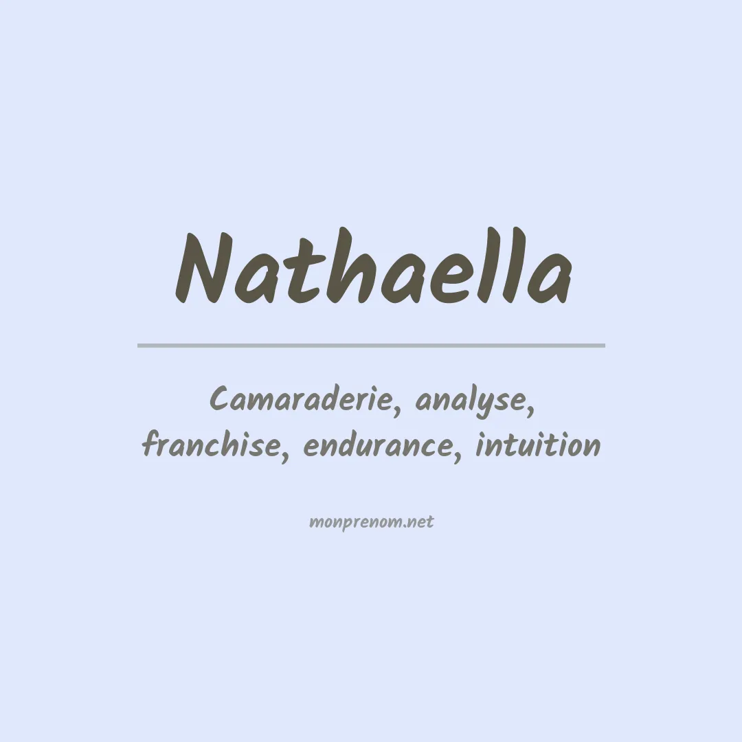 Signification du prénom Nathaella