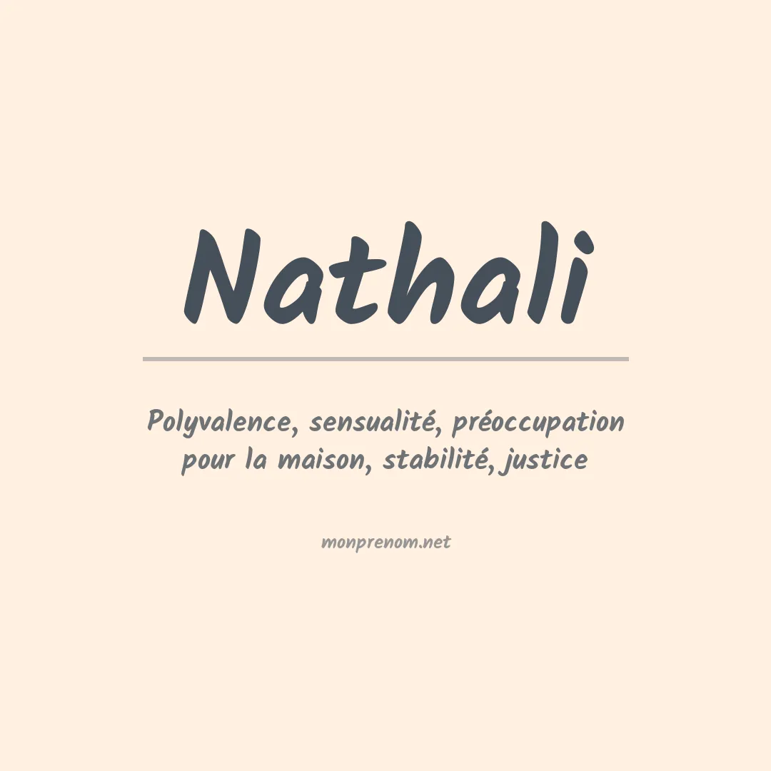 Prénom Nathali