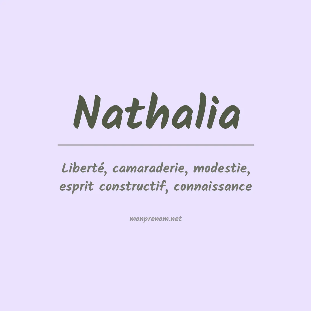 Signification du prénom Nathalia