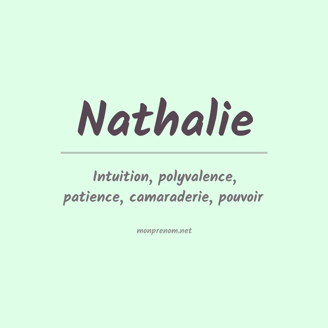 Prénom Nathalie