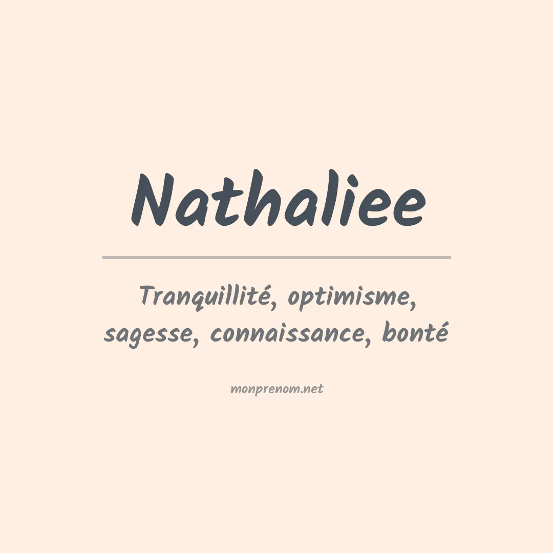 Signification du prénom Nathaliee