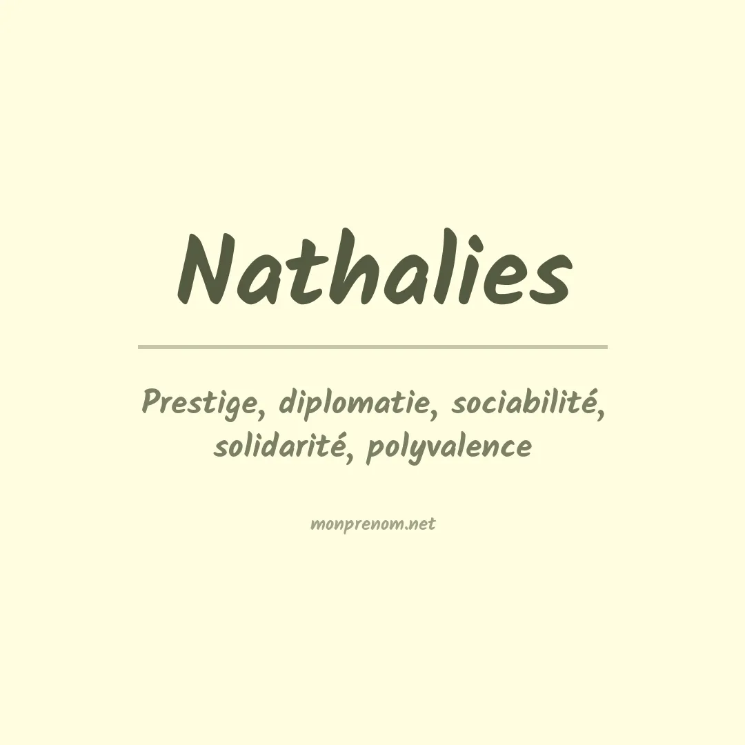 Signification du prénom Nathalies