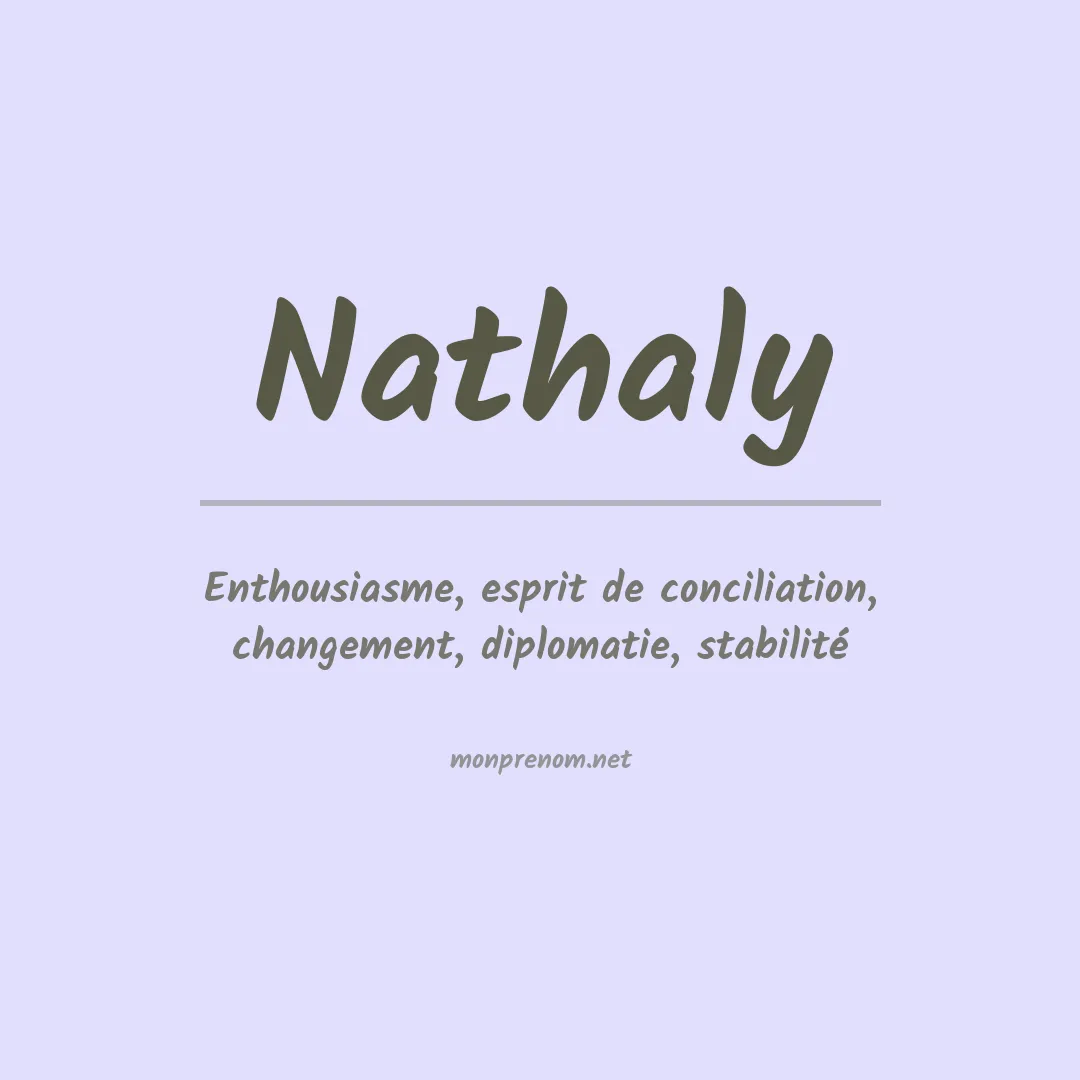 Prénom Nathaly
