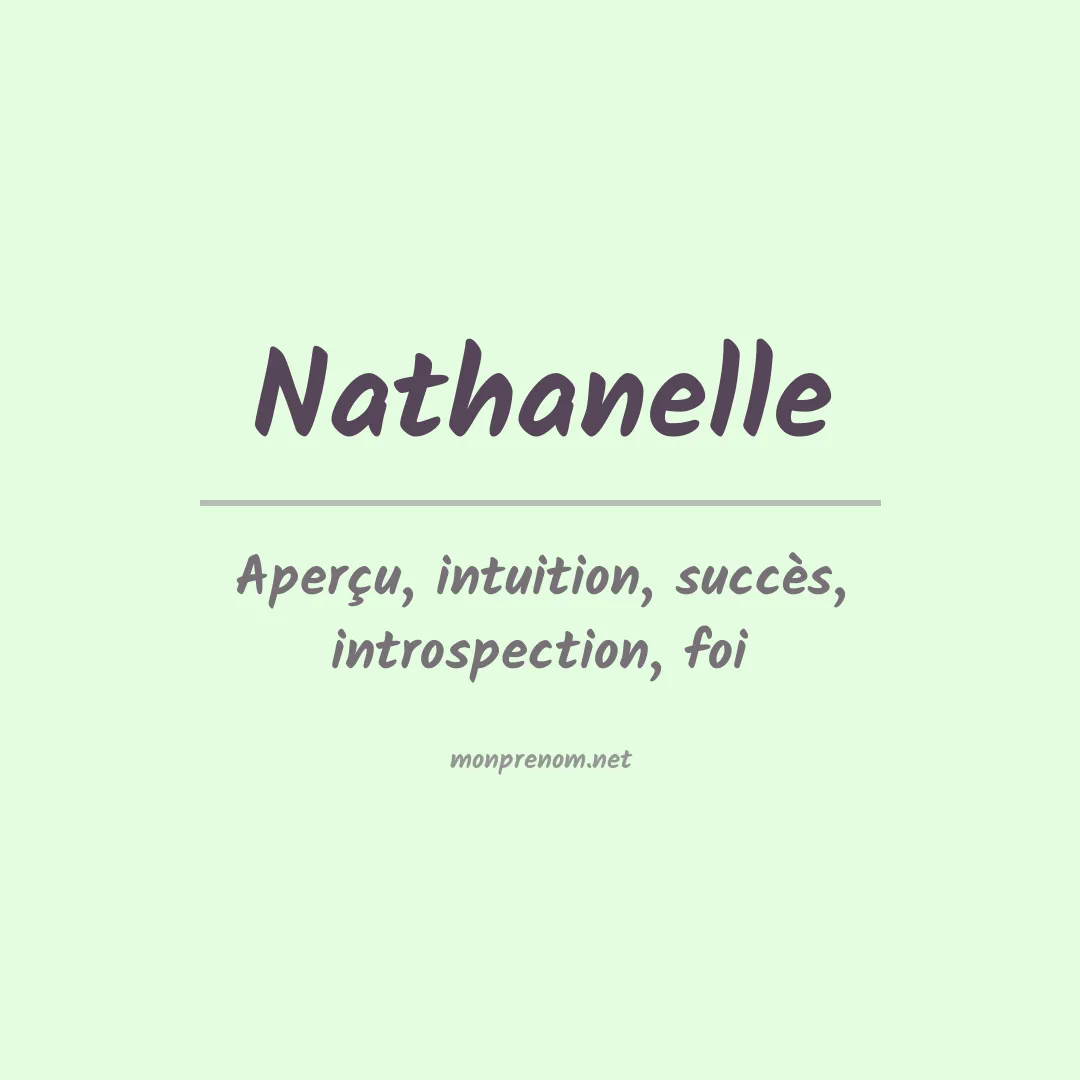 Signification du prénom Nathanelle