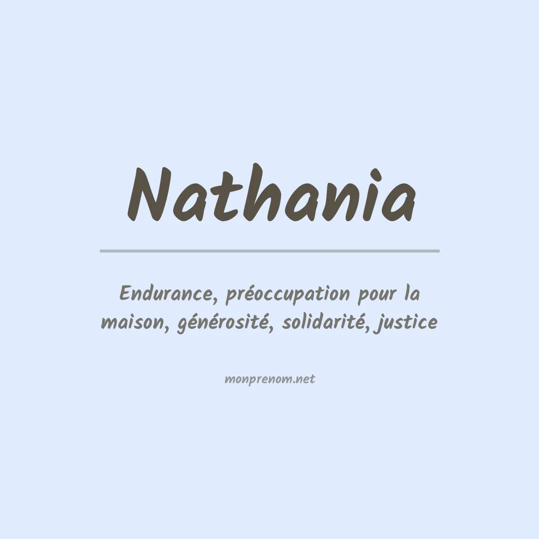 Signification du prénom Nathania