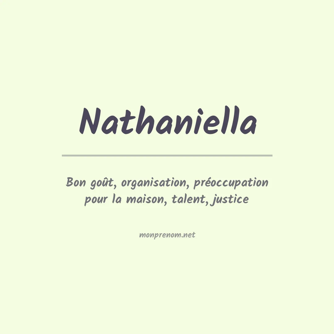 Signification du prénom Nathaniella