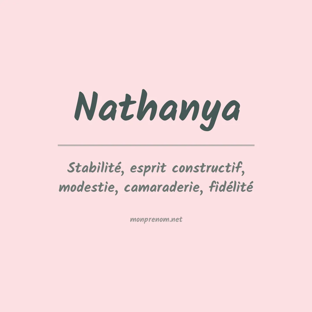 Signification du prénom Nathanya