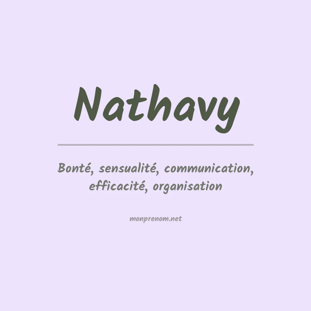 Signification du prénom Nathavy