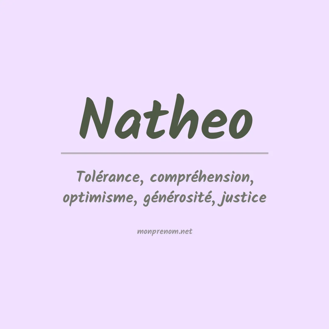 Signification du prénom Natheo