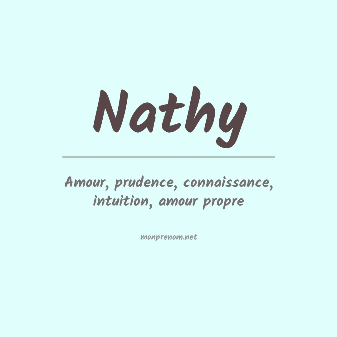 Signification du prénom Nathy