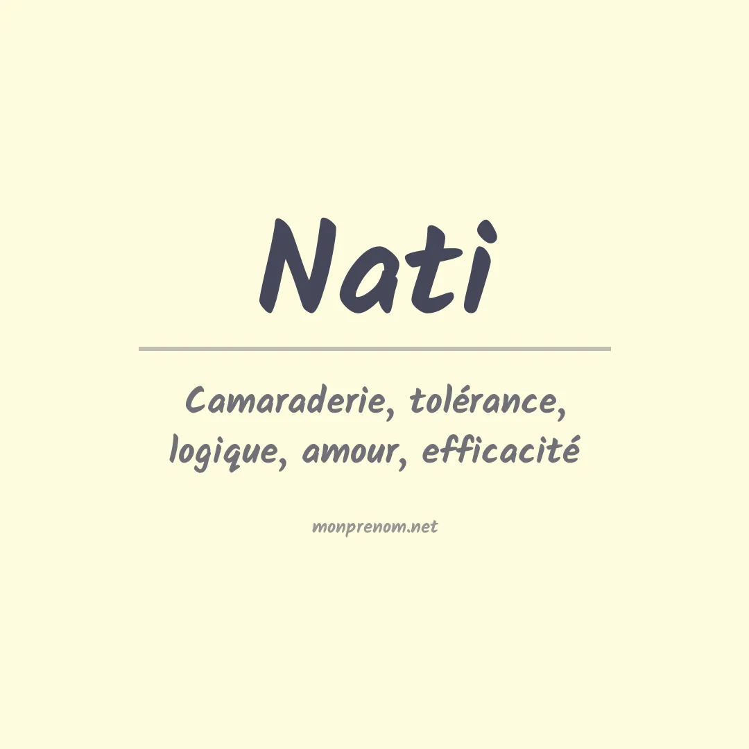 Signification du prénom Nati