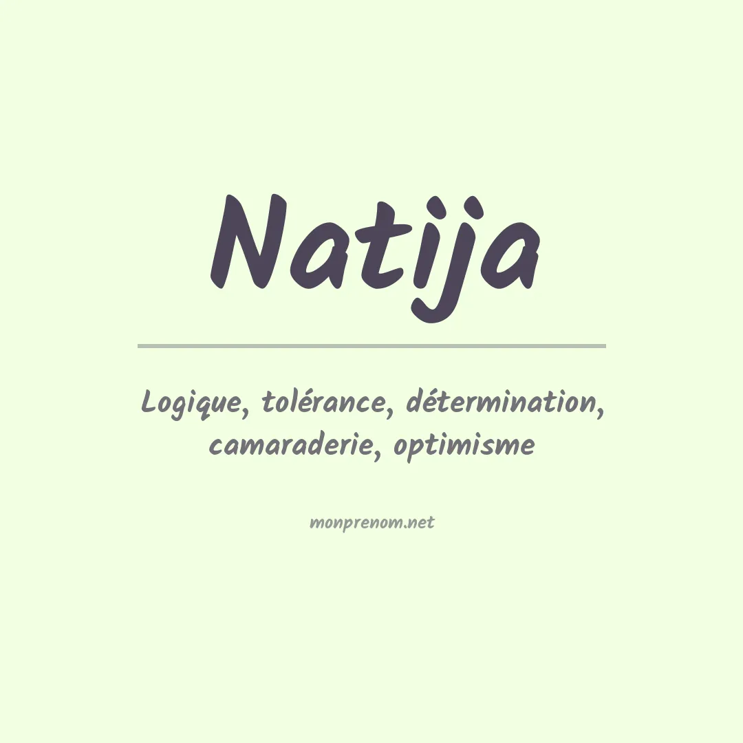 Prénom Natija
