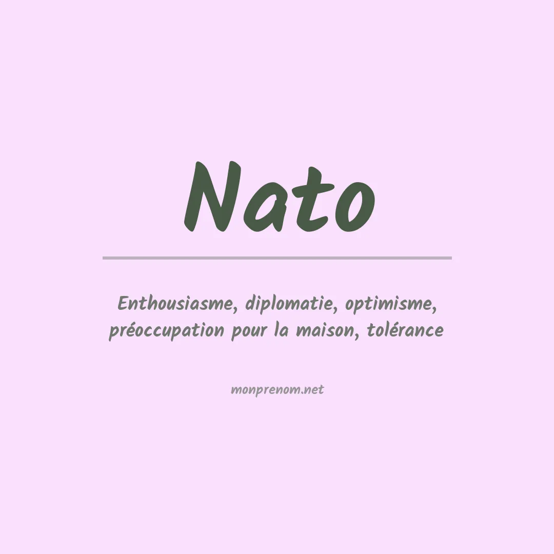 Signification du prénom Nato