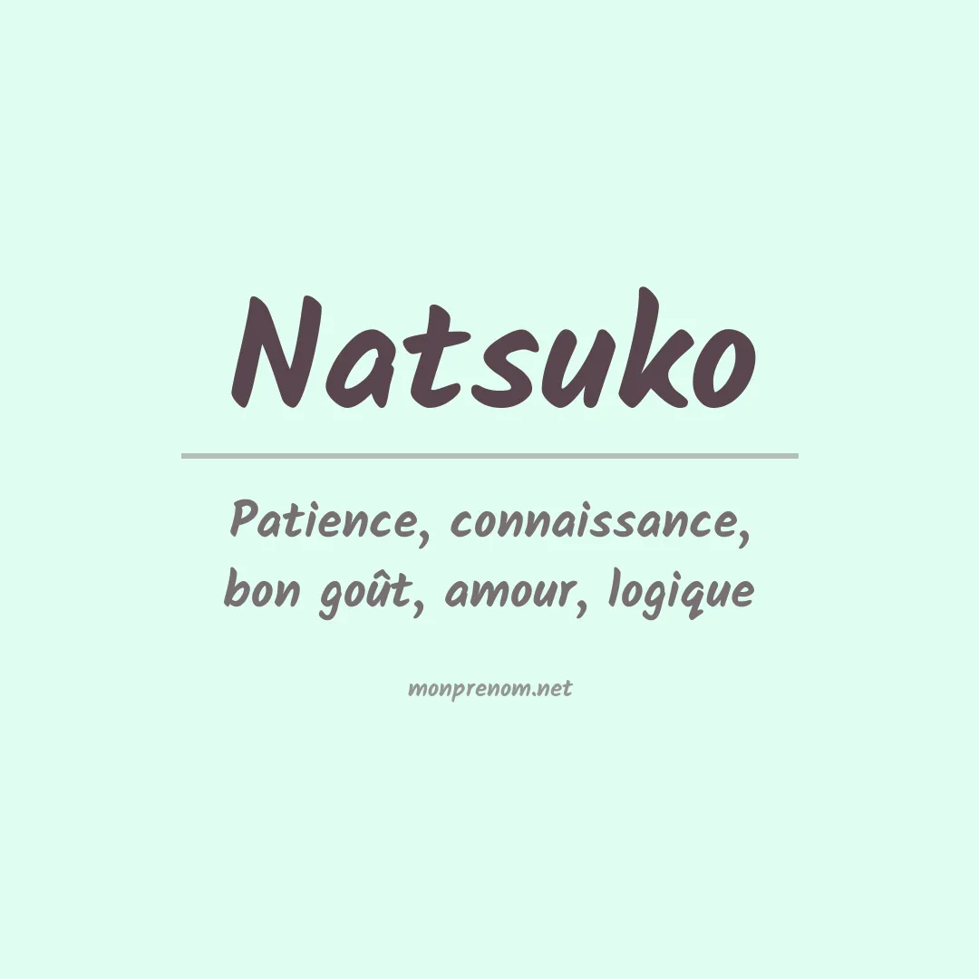 Signification du prénom Natsuko