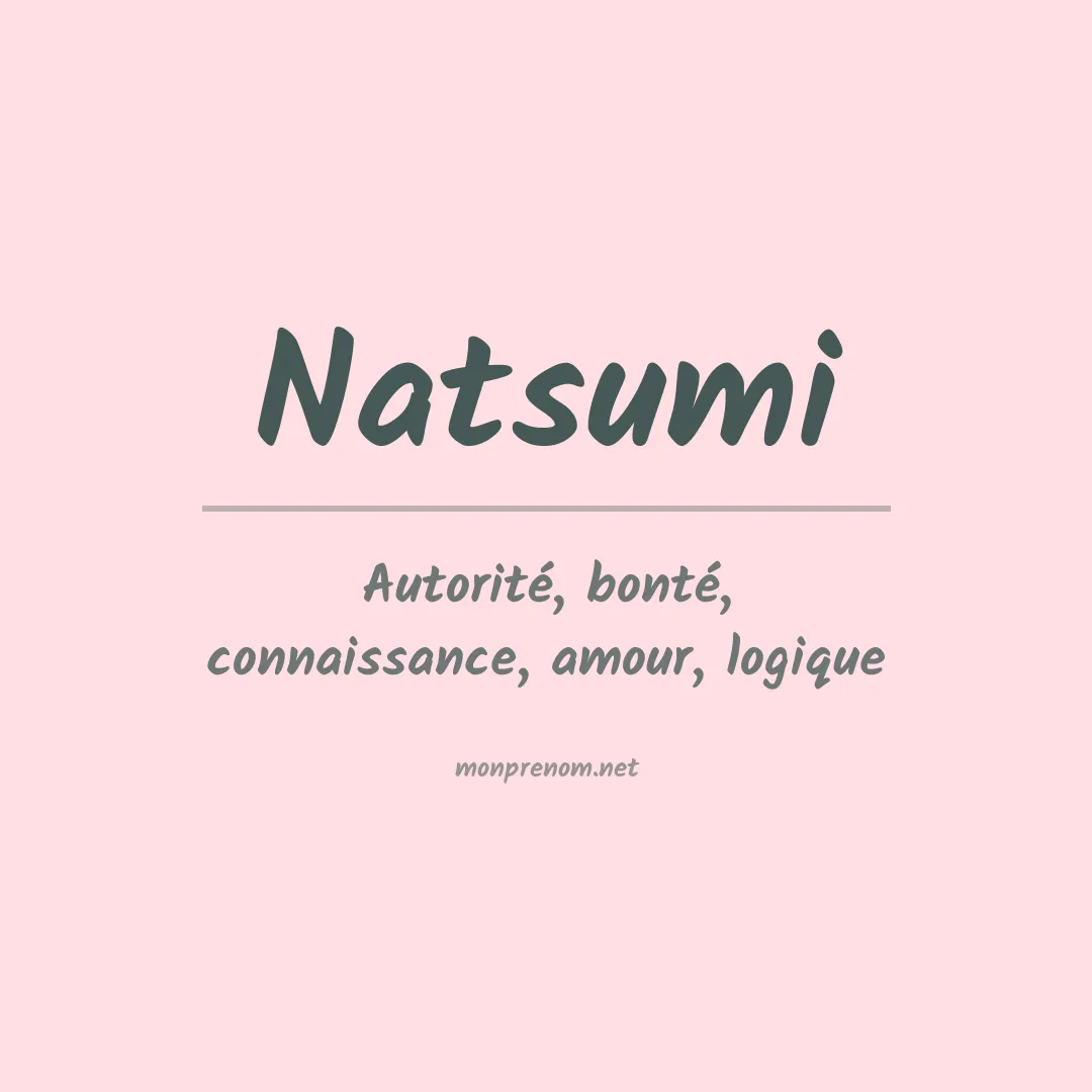 Prénom Natsumi