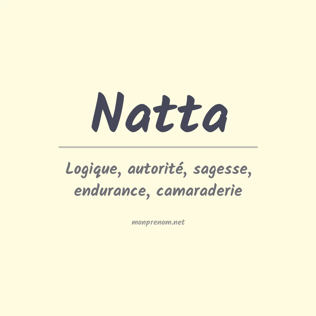 Signification du prénom Natta