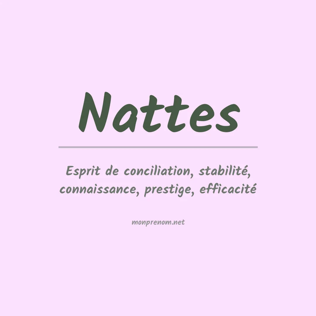 Signification du prénom Nattes