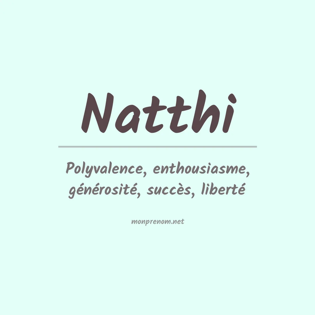 Signification du prénom Natthi