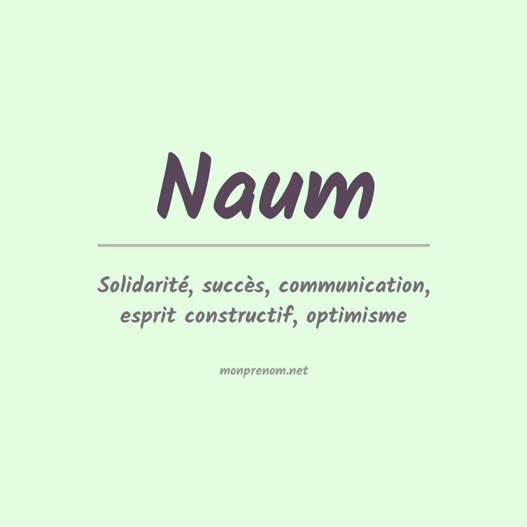 Prénom Naum