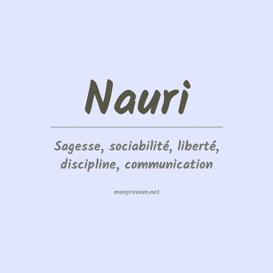 Signification du prénom Nauri