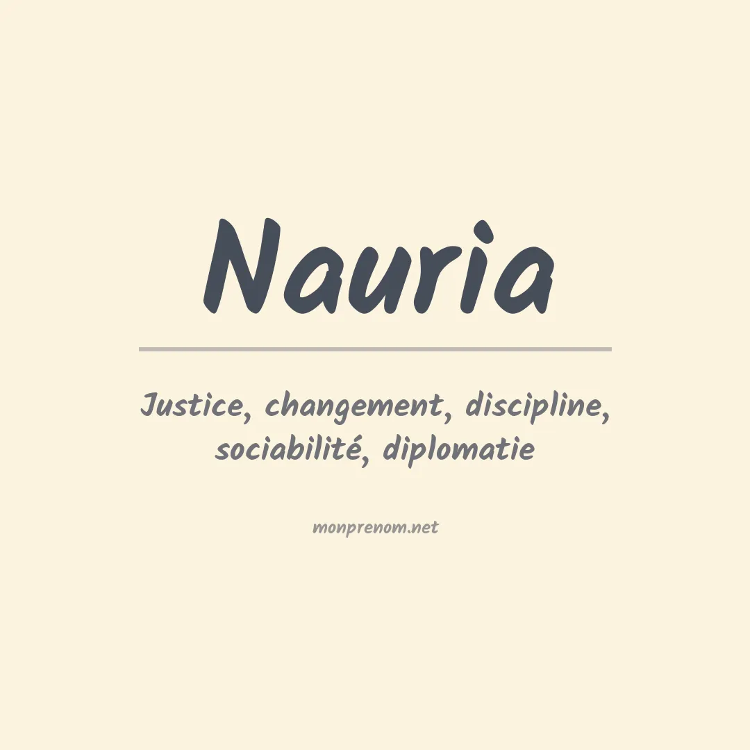Signification du prénom Nauria