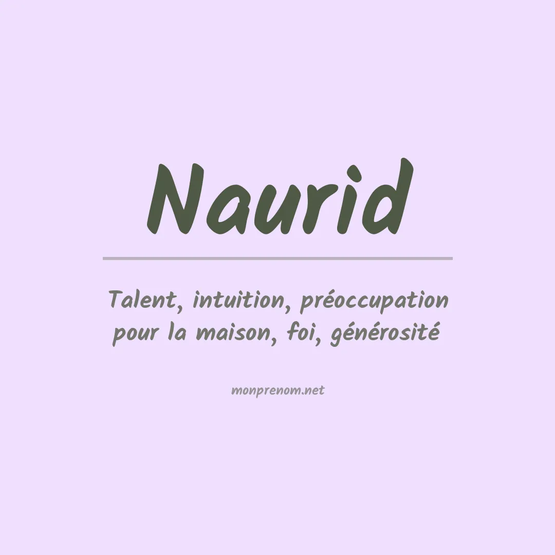 Signification du prénom Naurid