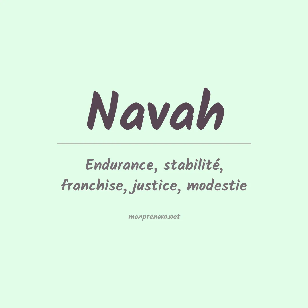 Signification du prénom Navah