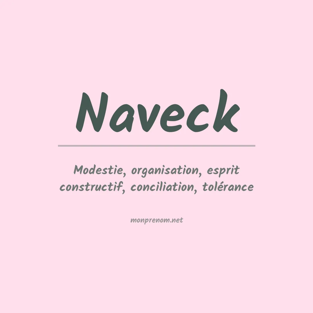 Signification du prénom Naveck