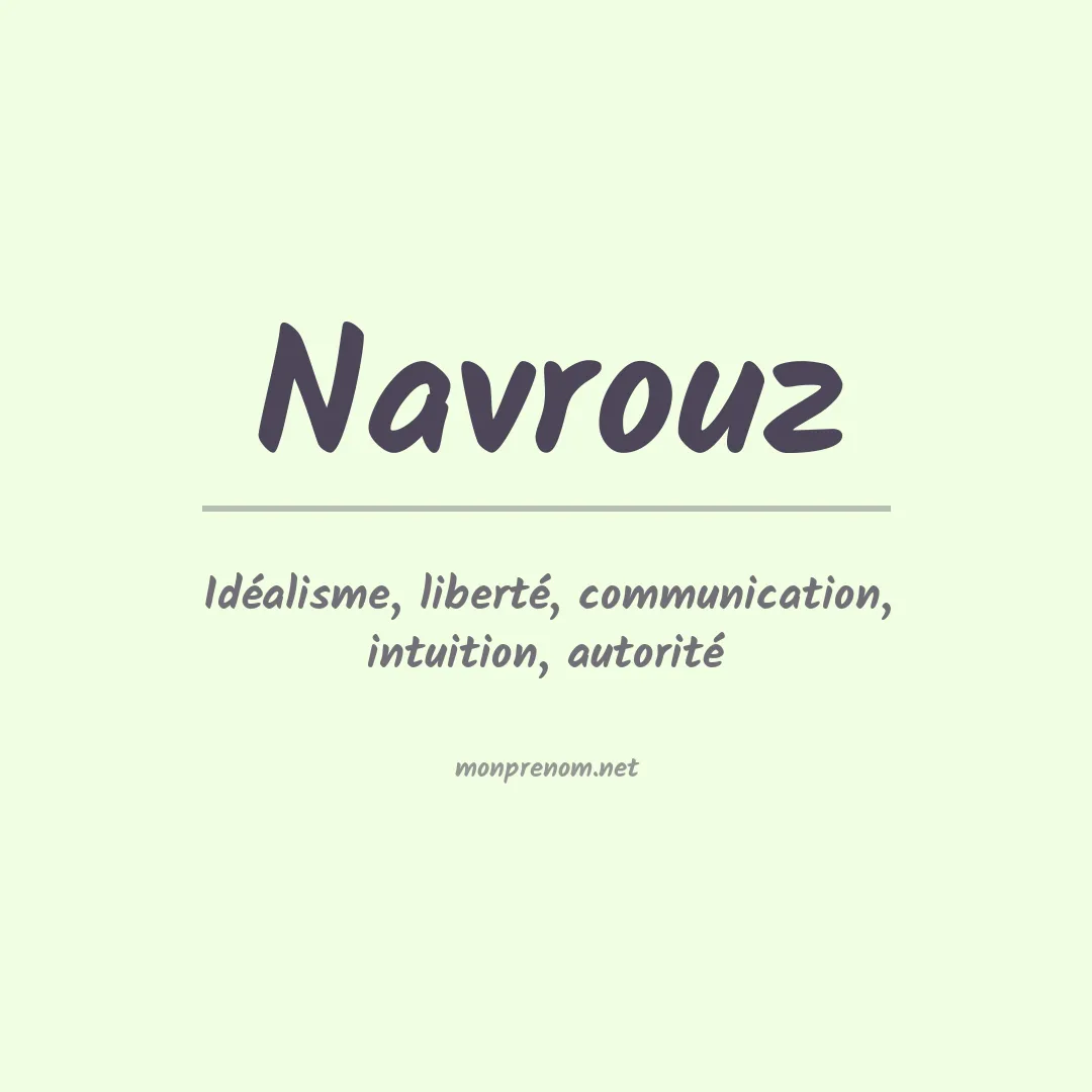 Signification du prénom Navrouz