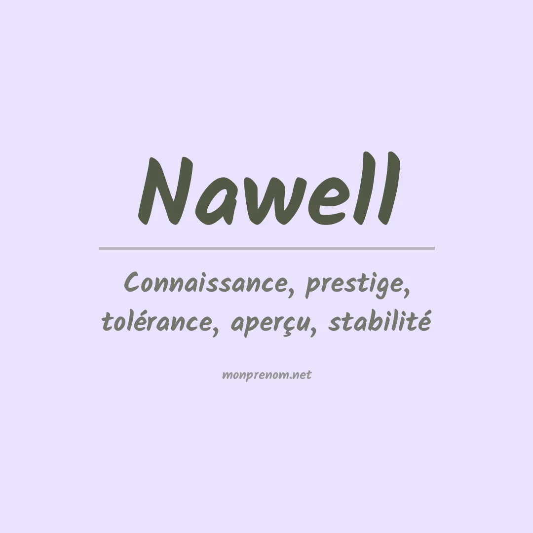 Prénom Nawell