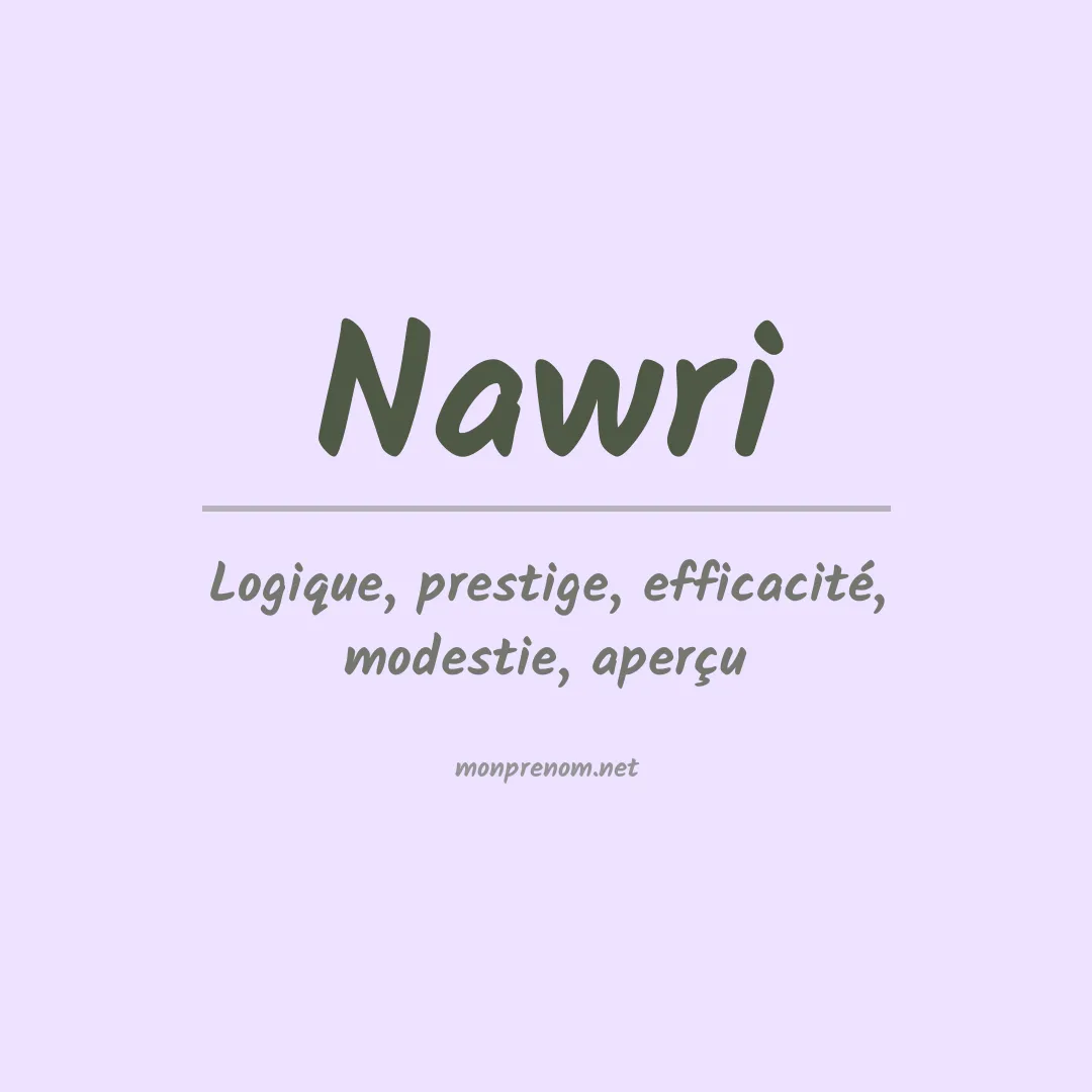 Signification du prénom Nawri