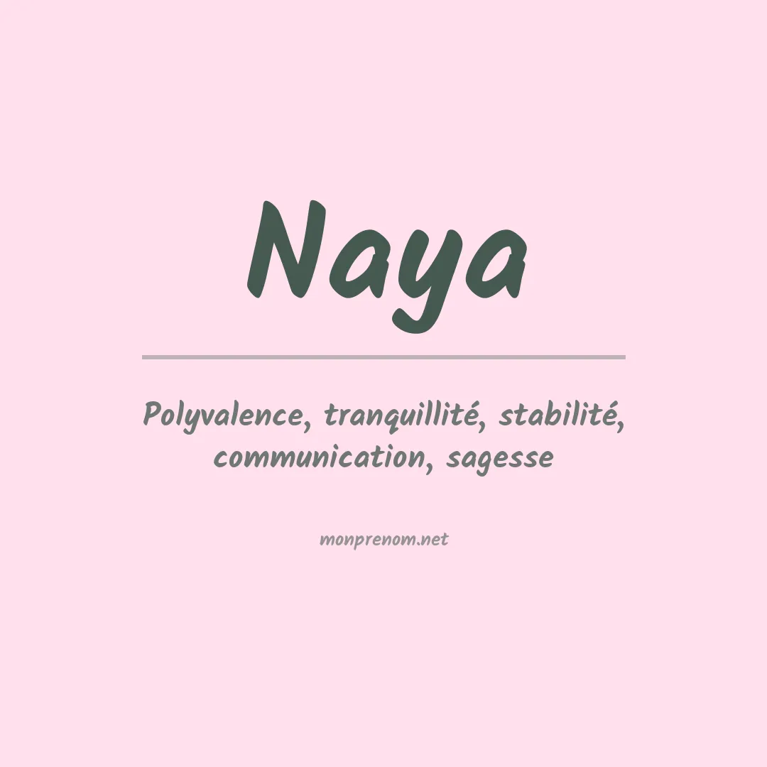 Signification du prénom Naya