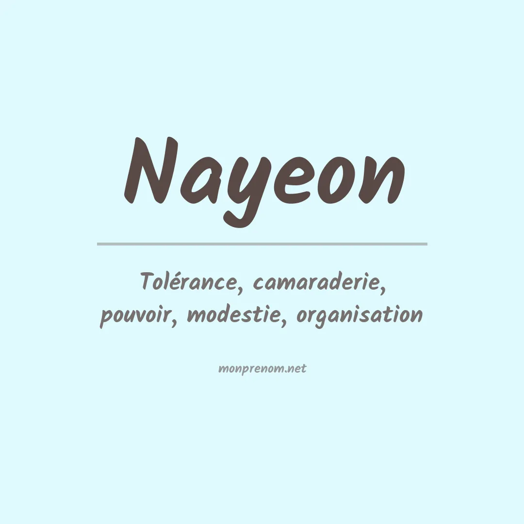 Signification du prénom Nayeon
