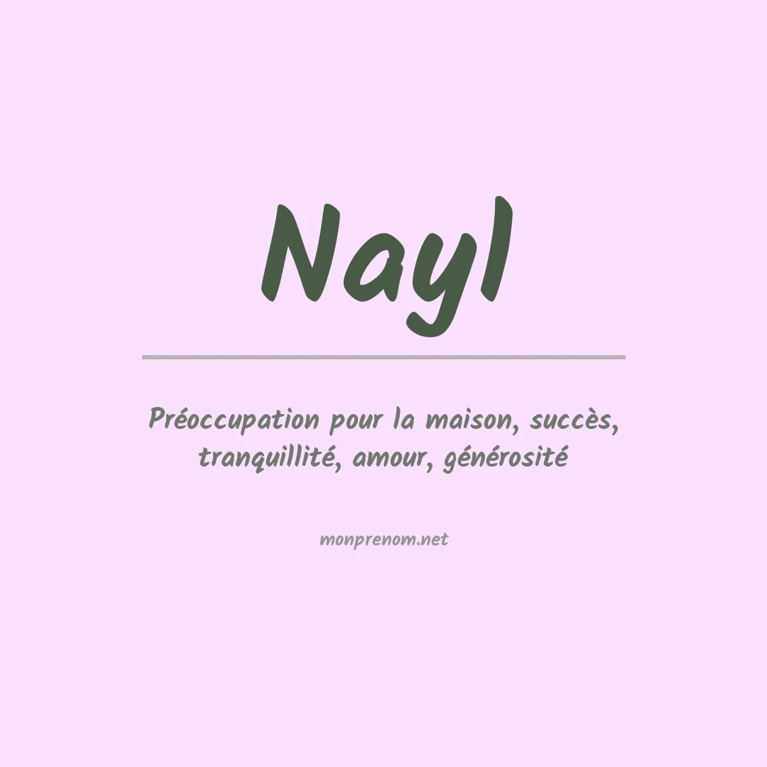 Signification du prénom Nayl