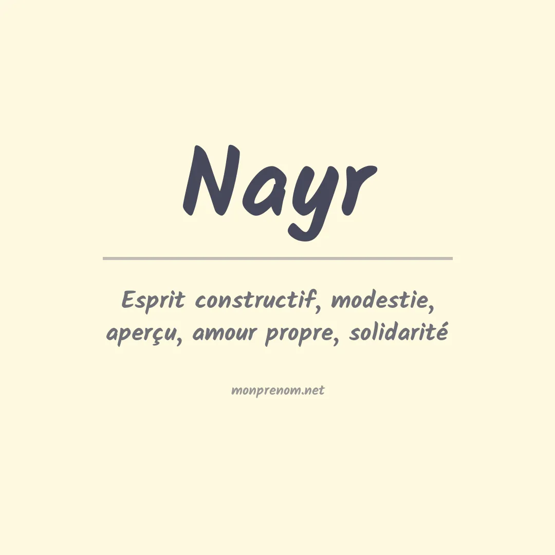 Prénom Nayr