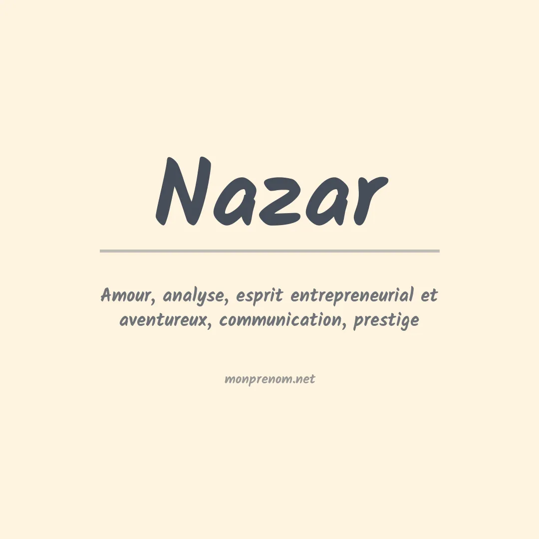 Prénom Nazar