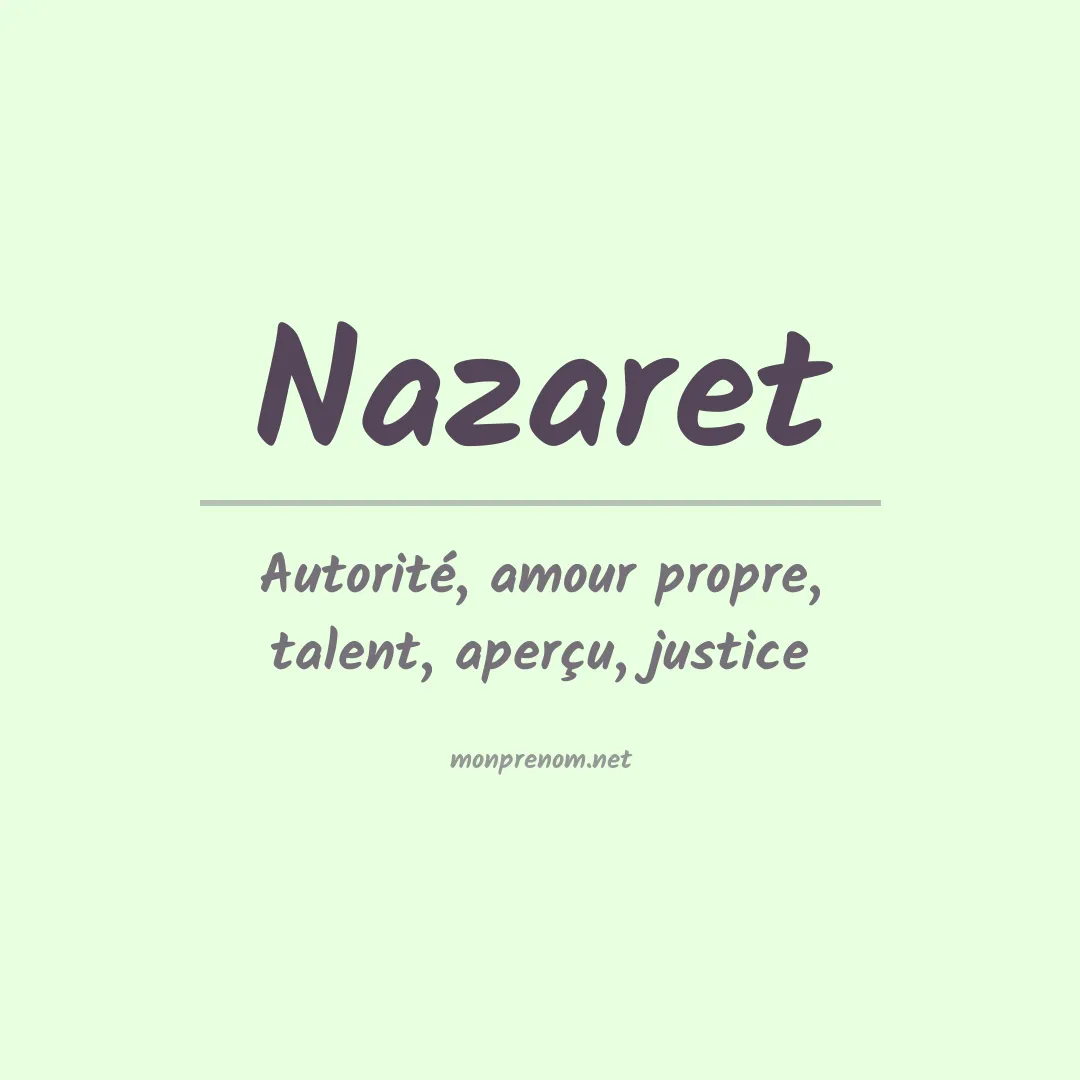 Prénom Nazaret